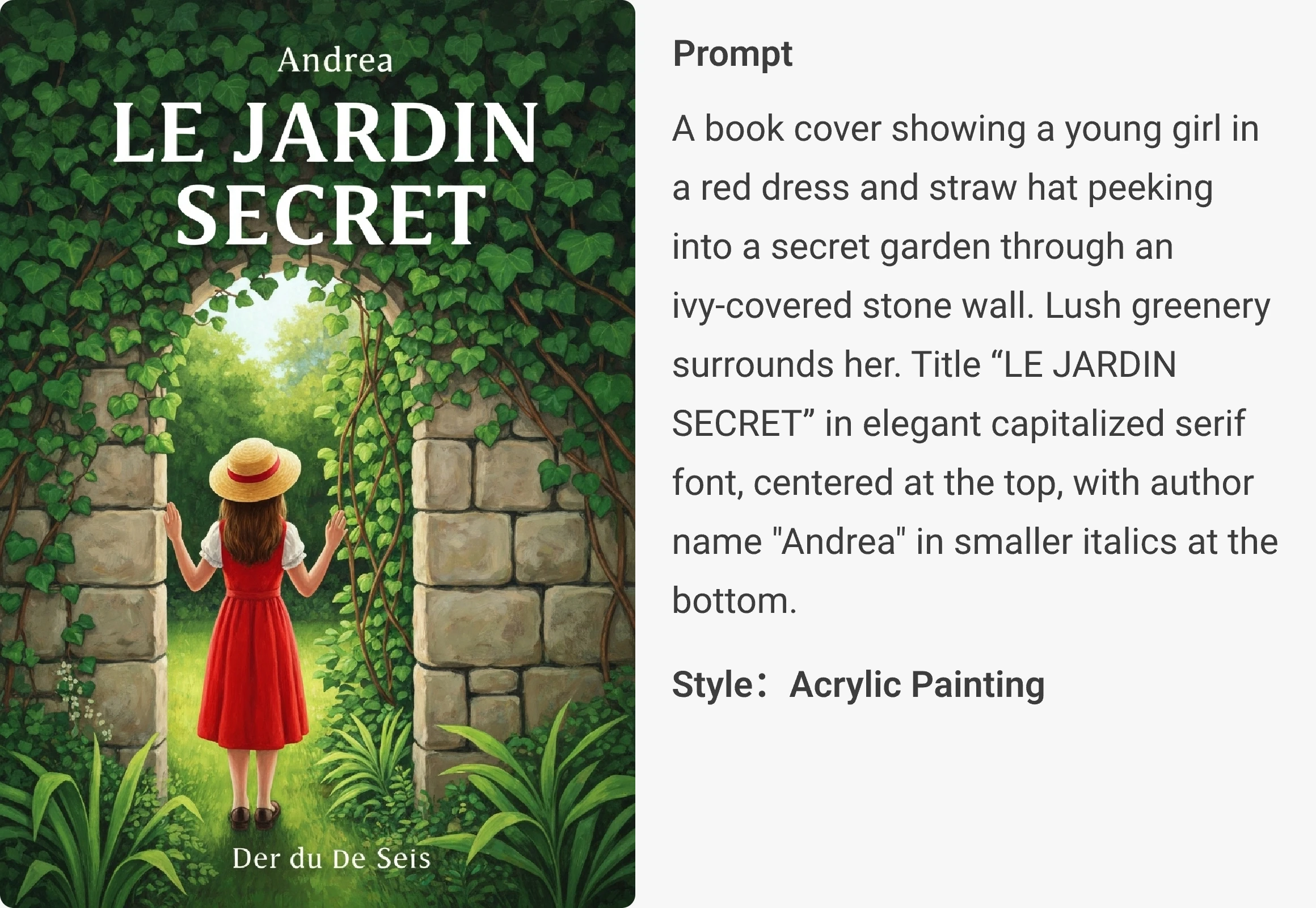 Fairy tale book cover create by iColoring AI book cover generator