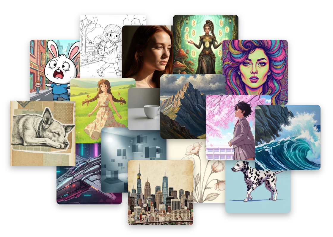 Create book covers in different styles