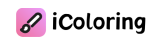 iColoring AI - 免费AI涂色页生成器标志