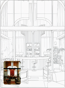 Example of photo-to-sketch conversion: Default style