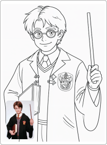 Example of photo-to-sketch conversion: Cartoon style